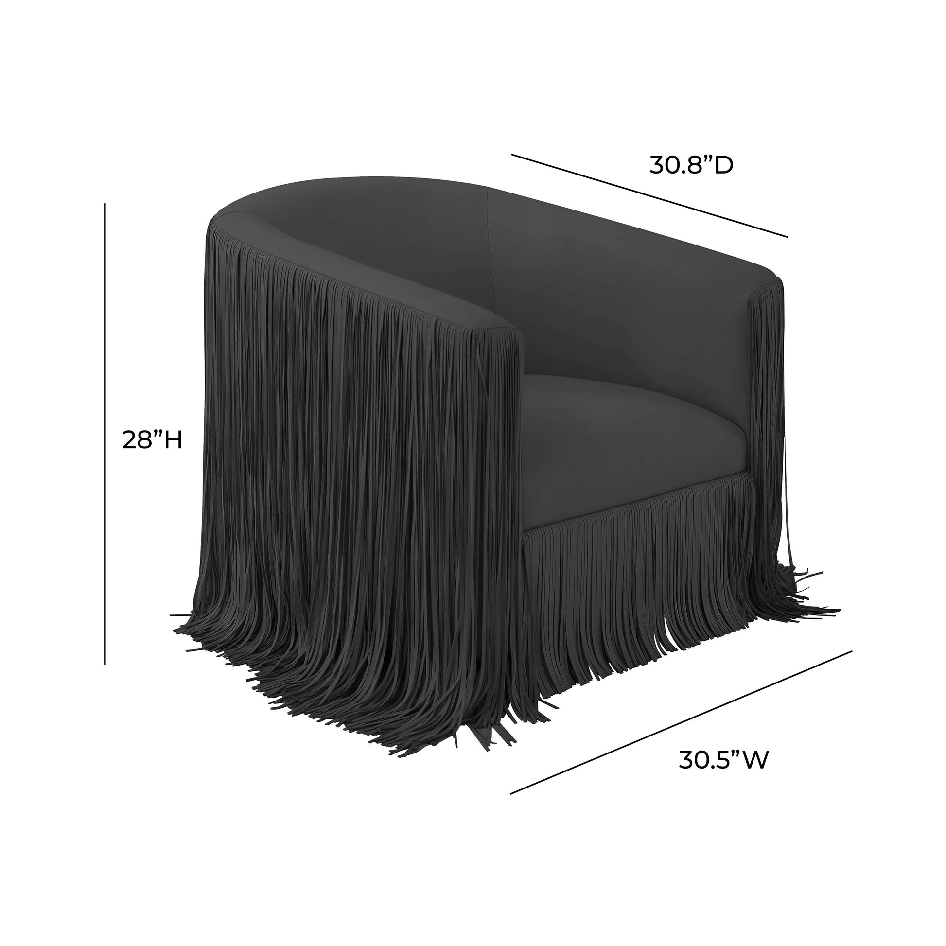 Shag Me Performance Vegan Leather Swivel Chair by TOV S68327