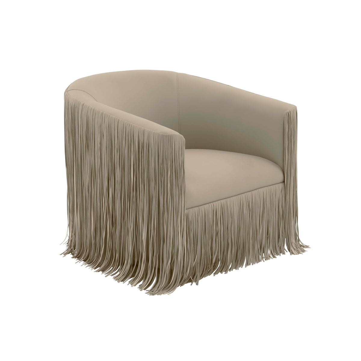 Shag Me Grey Performance Vegan Leather Swivel Accent Chair by TOV Furniture – photo 1 of 6