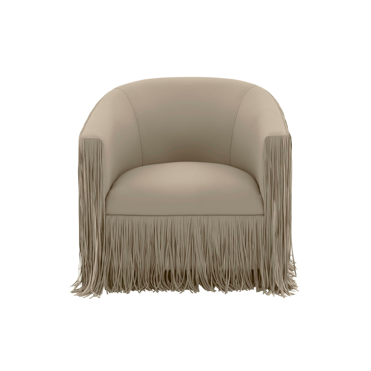 Shag Me Grey Performance Vegan Leather Swivel Accent Chair by TOV Furniture – photo 3 of 6