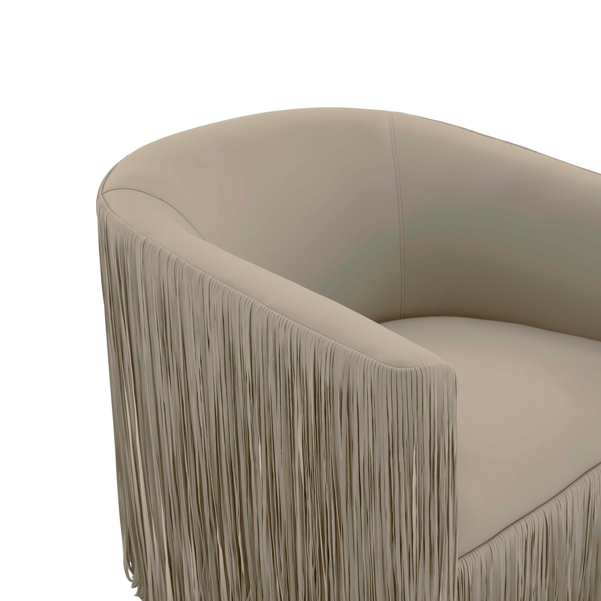 Shag Me Grey Performance Vegan Leather Swivel Accent Chair by TOV Furniture – photo 5 of 6