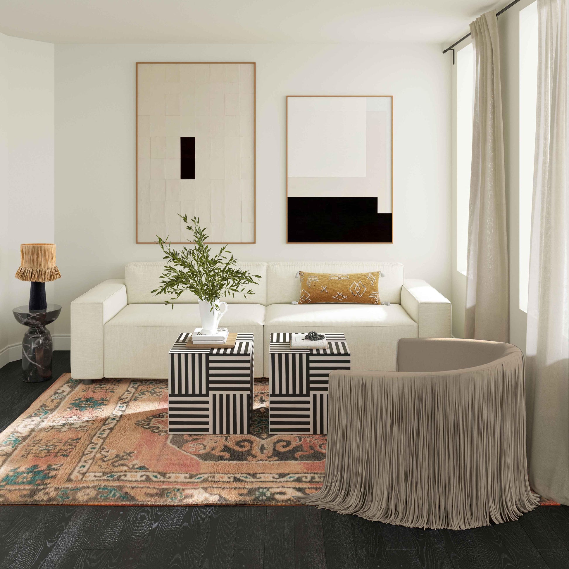 Shag Me Performance Vegan Leather Swivel Chair by TOV S68327