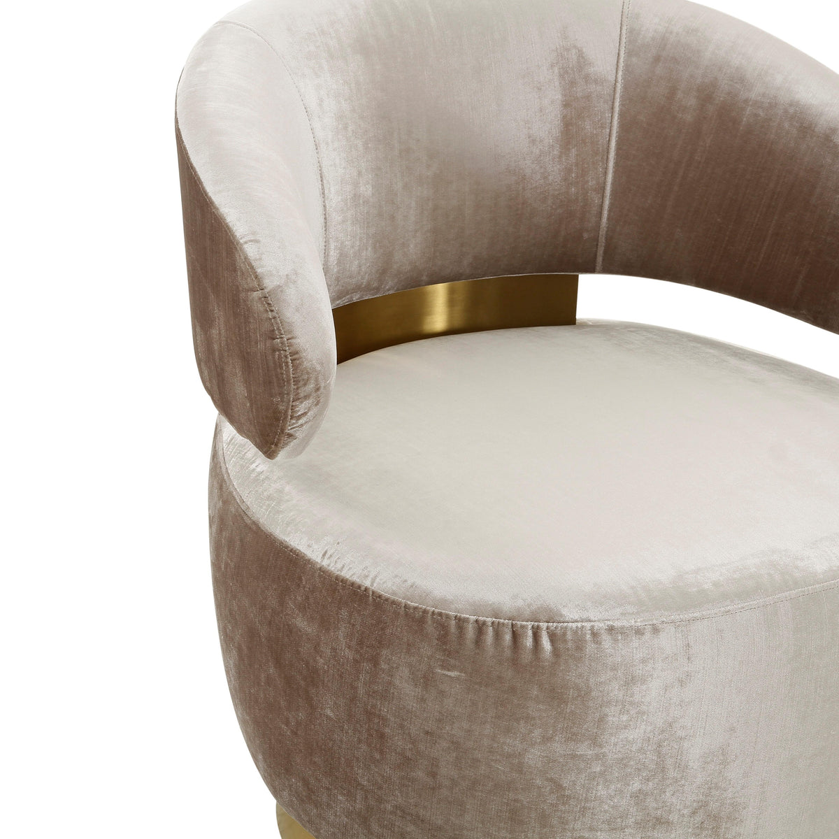 Austin Performance Velvet Champagne Swivel Accent Chair by TOV Furniture – photo 5 of 6