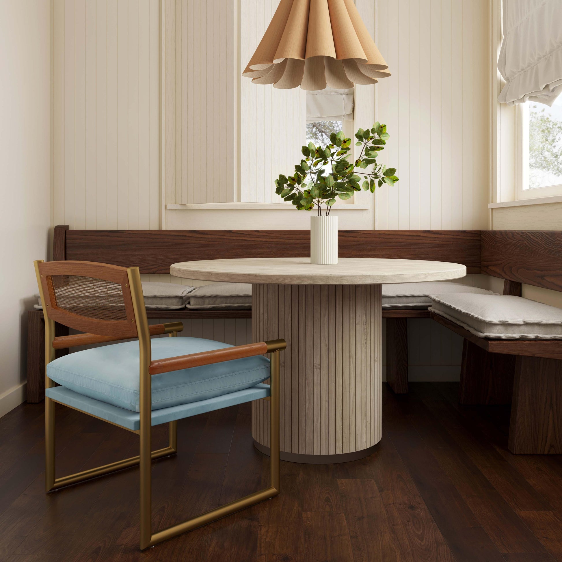 Harlow Rattan Velvet Chair by TOV S68448