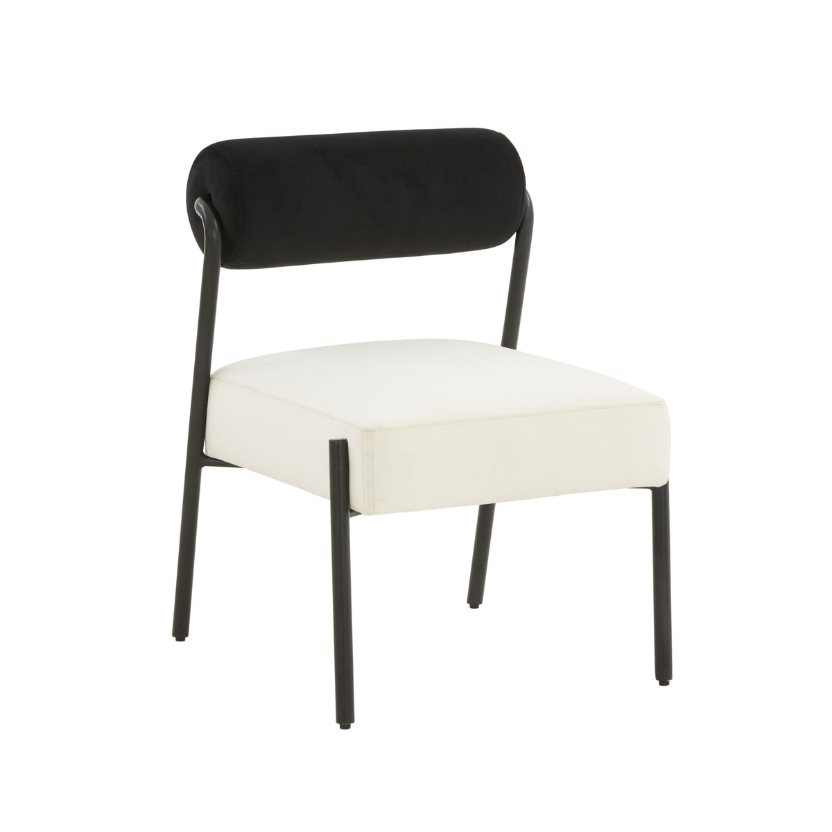 Jolene Performance Velvet Accent Chair in Black/Cream by TOV Furniture – photo 1 of 6
