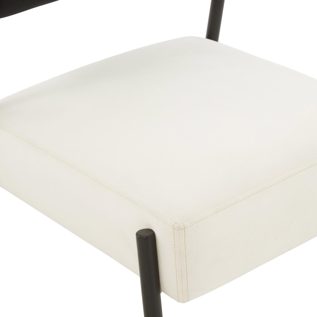 Jolene Performance Velvet Accent Chair in Black/Cream by TOV Furniture – photo 5 of 6