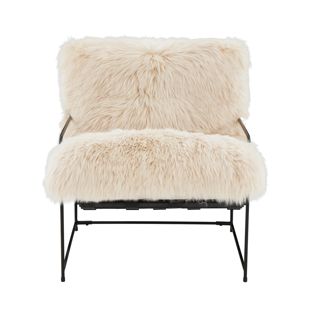 Kimi Natural Genuine Sheepskin Chair by TOV Furniture – photo 3 of 8