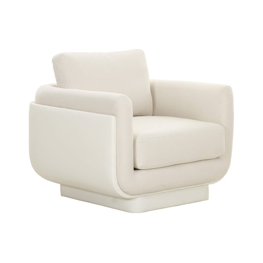 Rhonnie Cream Monotone Armchair by TOV