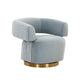 River Steel Grey Velvet Swivel Accent Chair by TOV