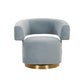 River Steel Grey Velvet Swivel Accent Chair by TOV