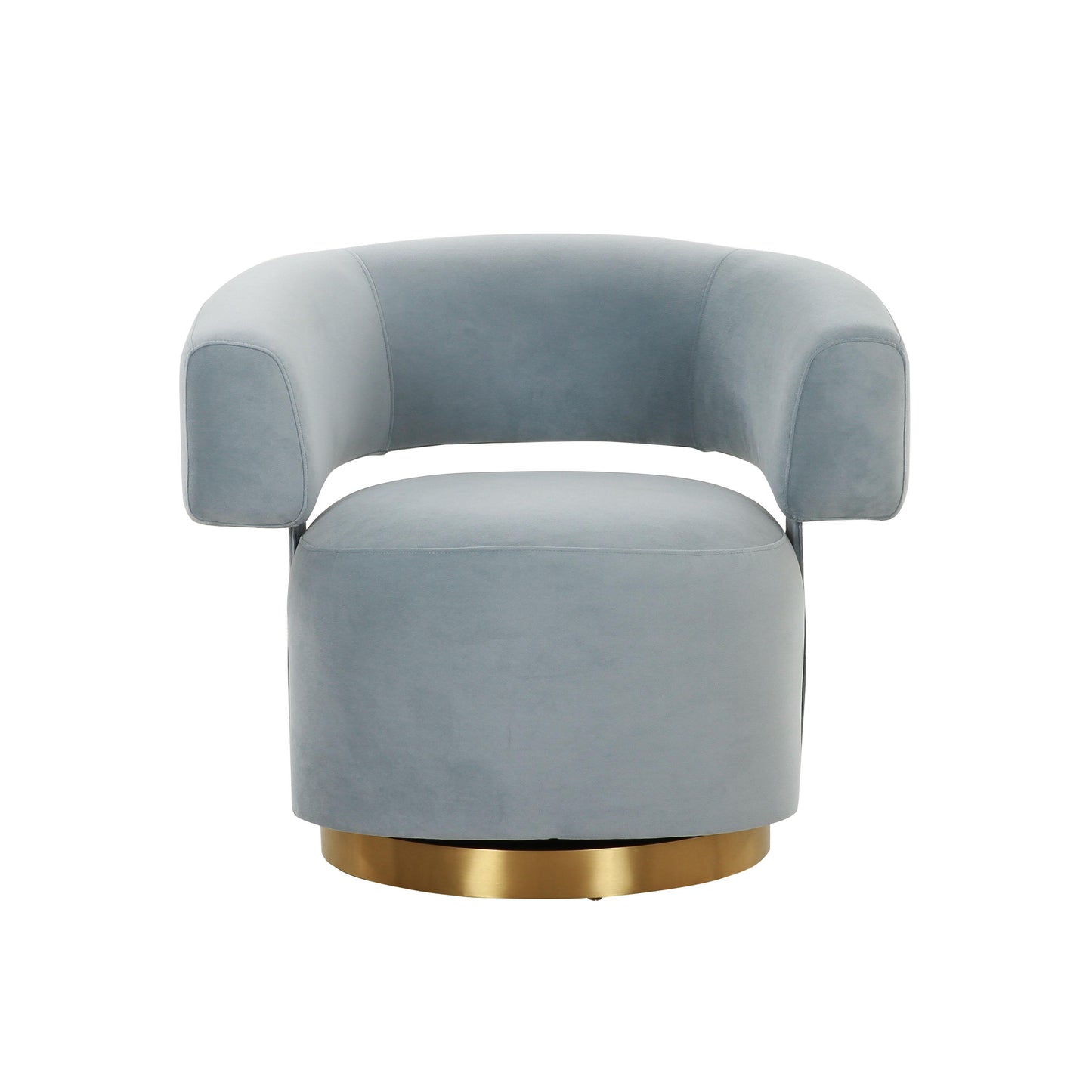 River Steel Grey Velvet Swivel Accent Chair by TOV