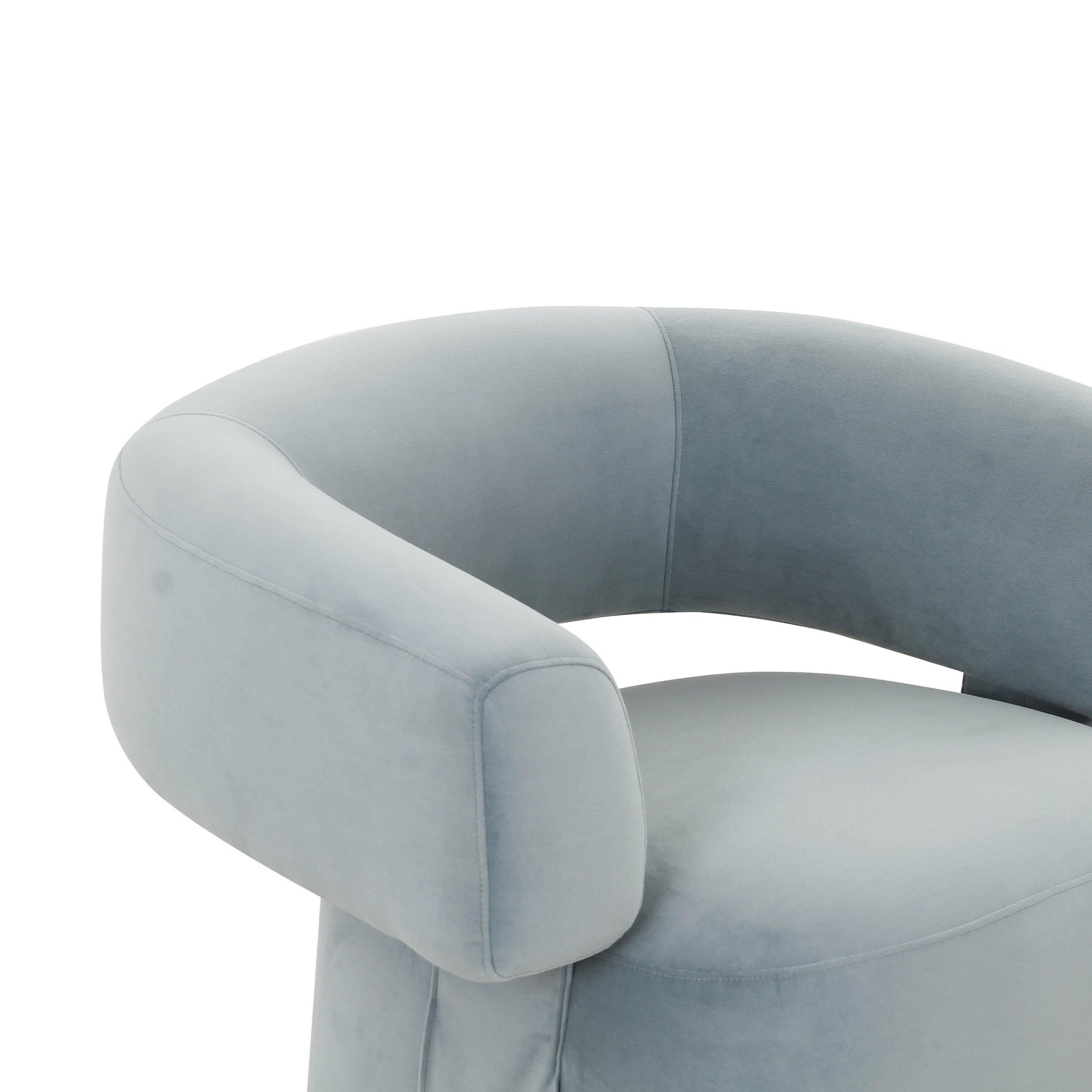 River Steel Grey Velvet Swivel Accent Chair by TOV