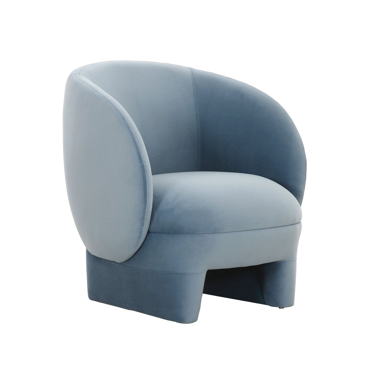 Kiki Blue Stone Performance Velvet Accent Chair by TOV Furniture – photo 1 of 6