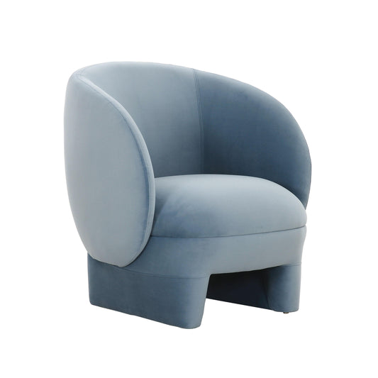 Kiki Blue Stone Velvet Accent Chair by TOV