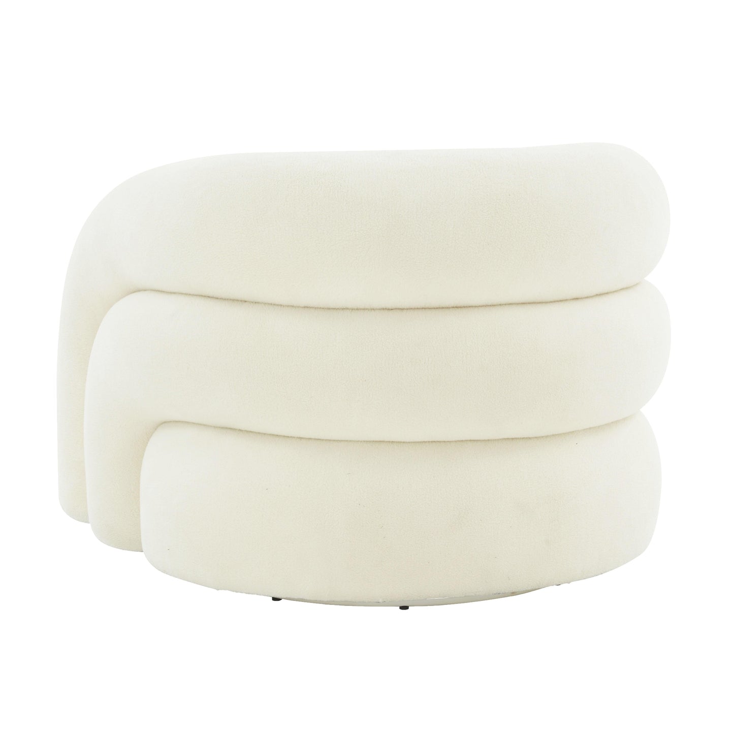 Slipper Upholstered Swivel Chair by TOV S68573