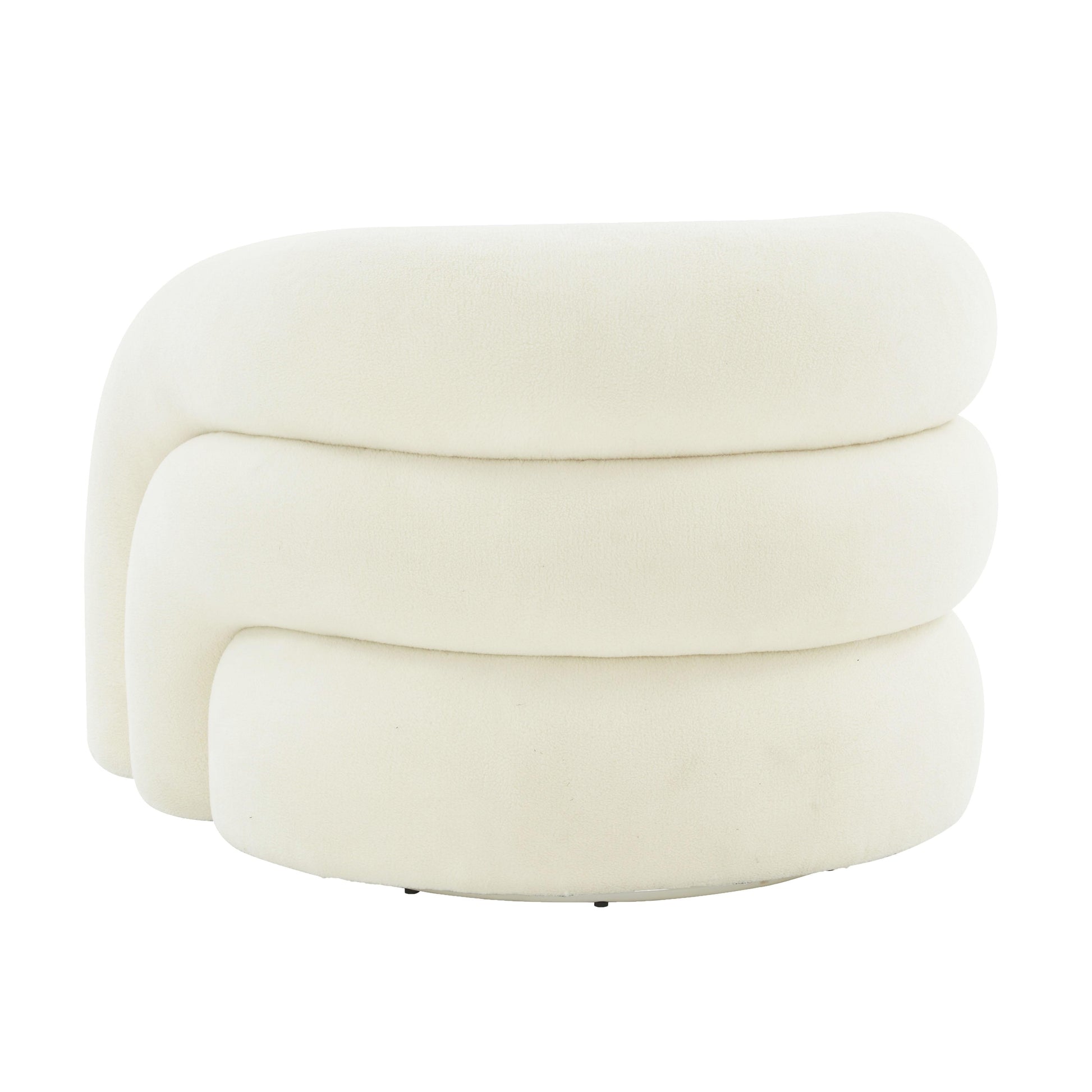 Slipper Upholstered Swivel Chair by TOV S68573