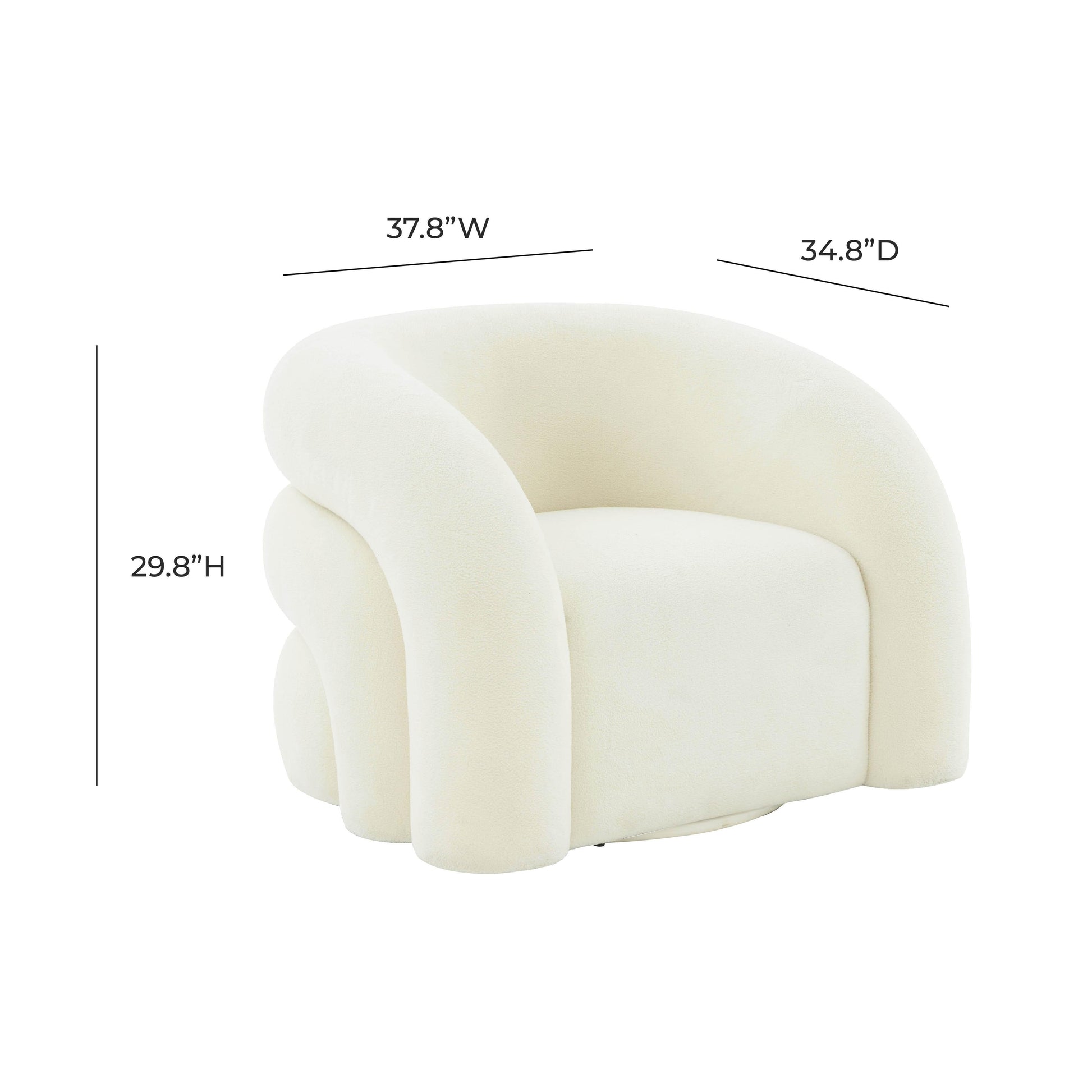 Slipper Upholstered Swivel Chair by TOV S68573