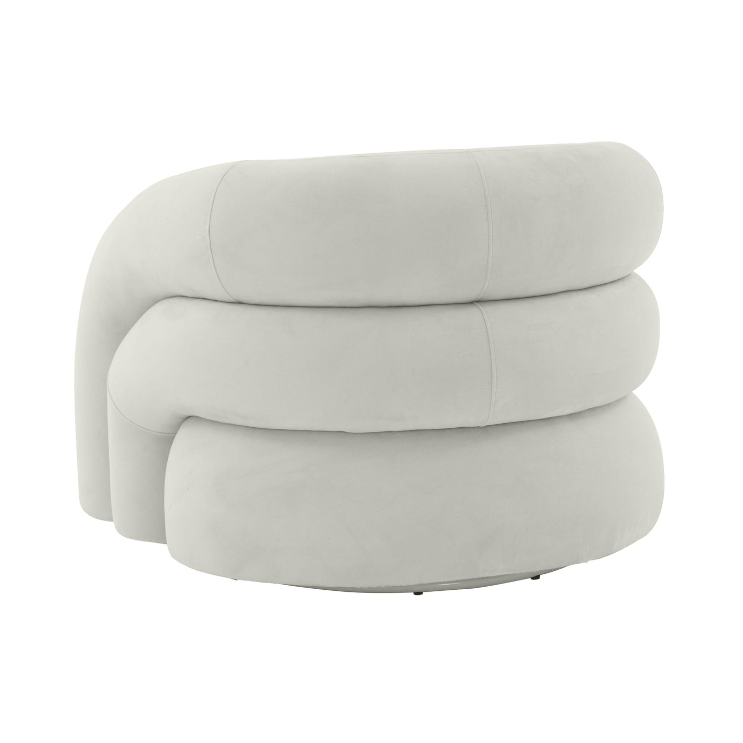 Slipper Upholstered Swivel Chair by TOV S68573