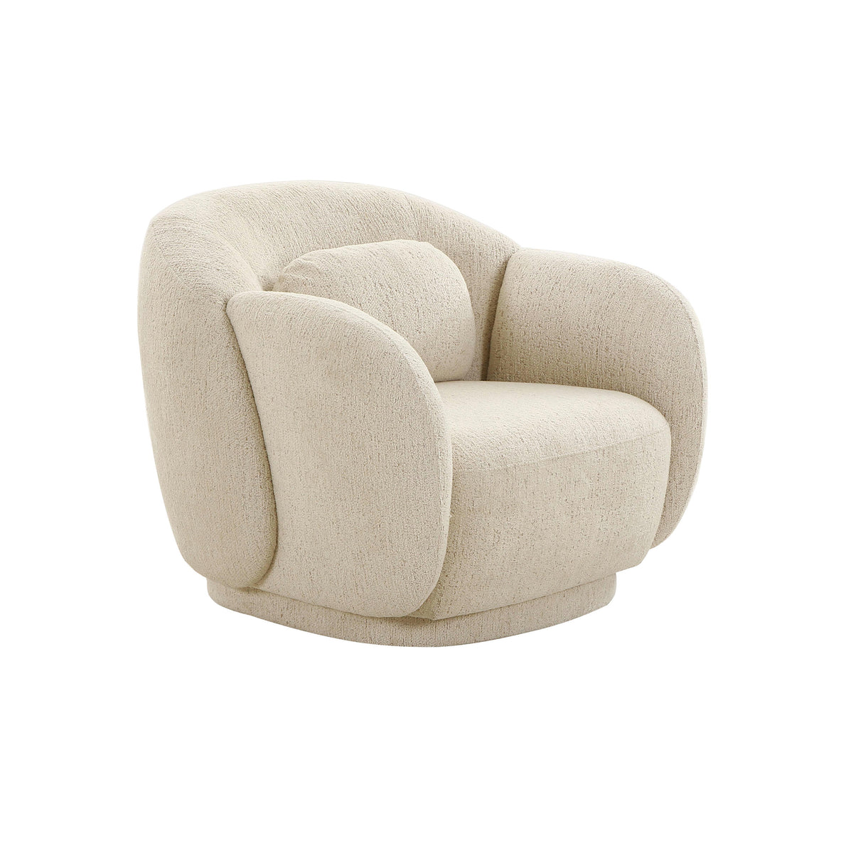 Misty Cream Performance Boucle Accent Chair by TOV Furniture – photo 3 of 6