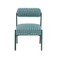 Jolene Green Patterned Linen Accent Chair by TOV