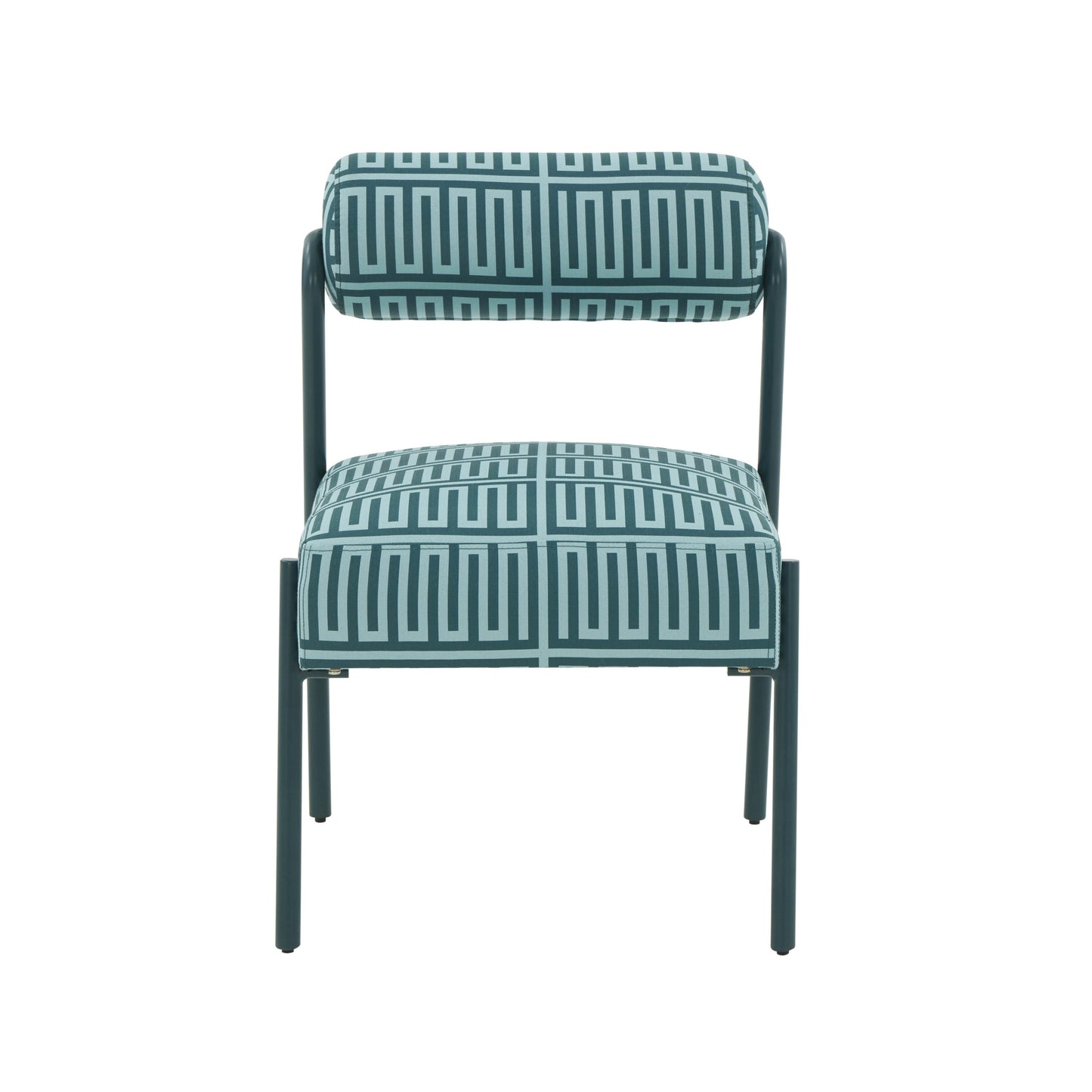 Jolene Green Patterned Linen Accent Chair by TOV