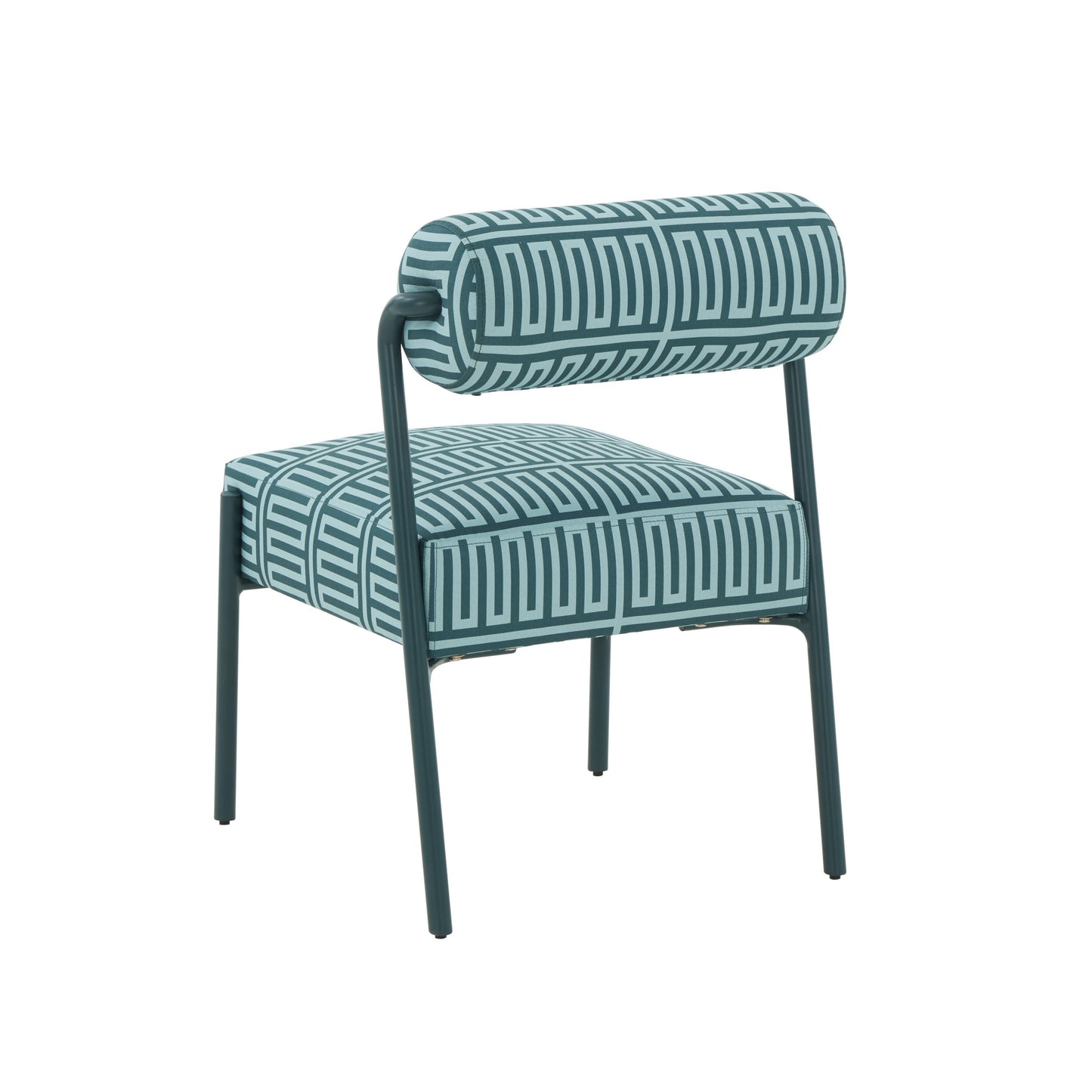 Jolene Green Patterned Linen Accent Chair by TOV