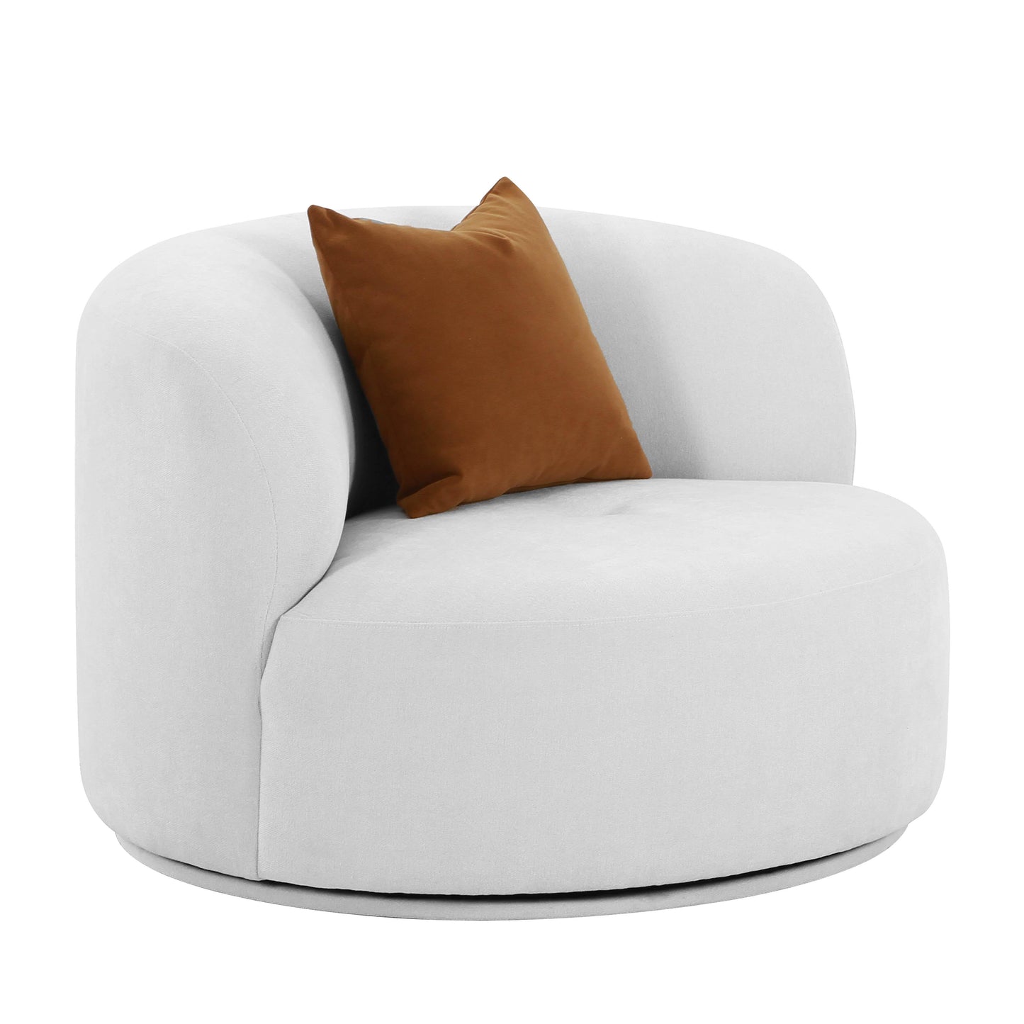 Fickle Grey Velvet Swivel Chair by TOV S68666