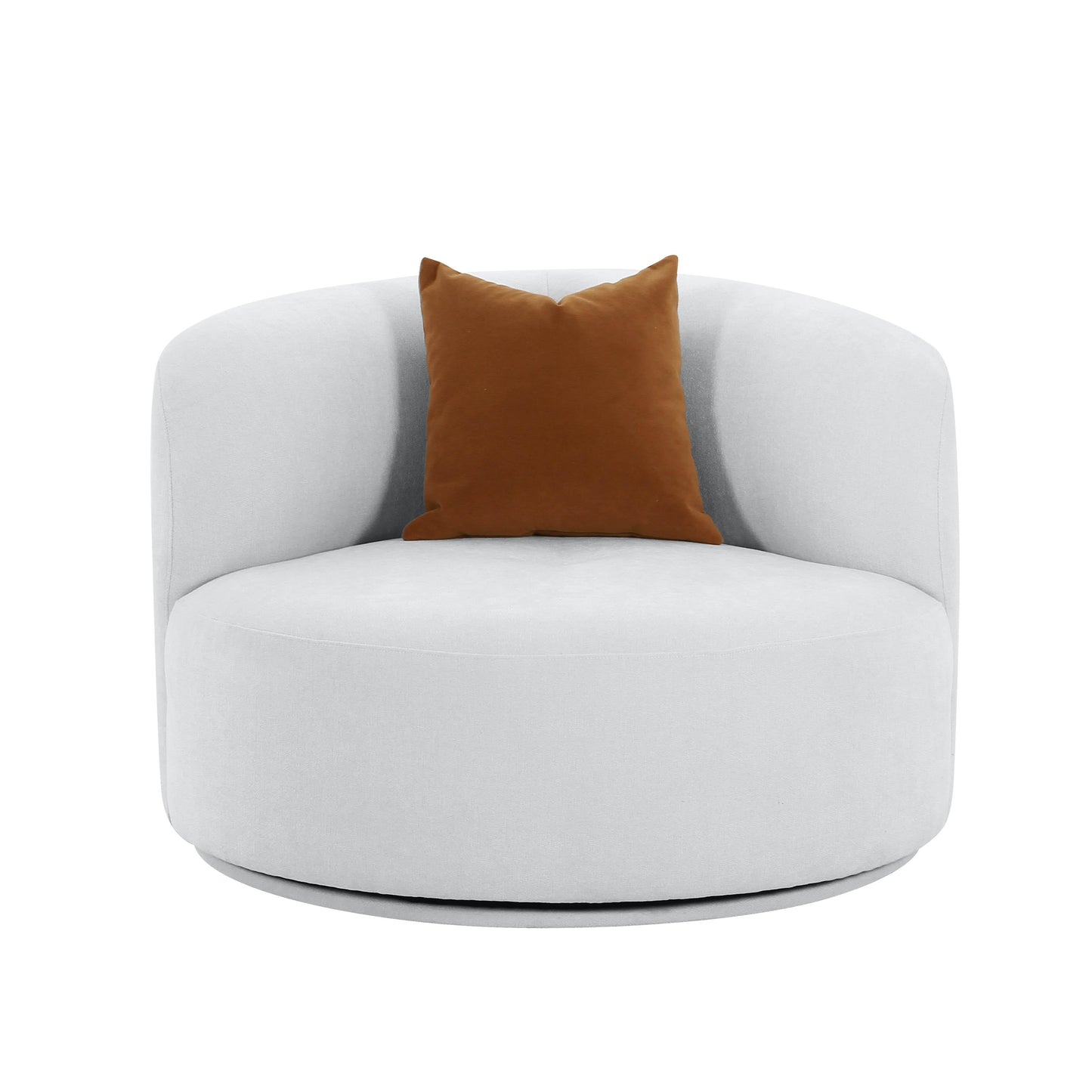 Fickle Grey Velvet Swivel Chair by TOV S68666