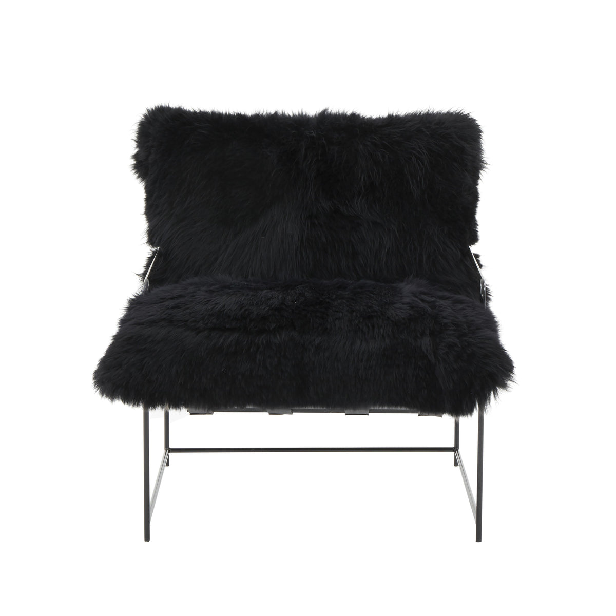Kimi Genuine Sheepskin Accent Chair in Black by TOV Furniture – photo 3 of 7