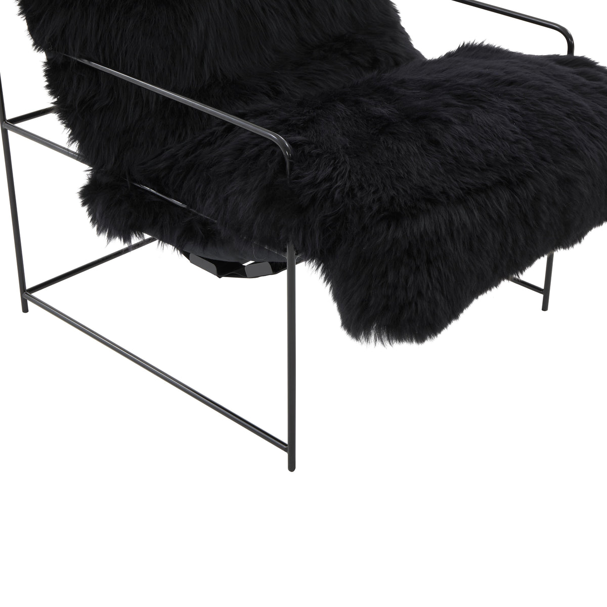 Kimi Genuine Sheepskin Accent Chair in Black by TOV Furniture – photo 4 of 7