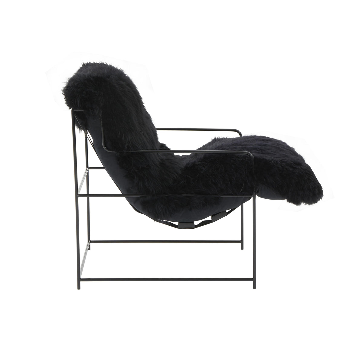 Kimi Genuine Sheepskin Accent Chair in Black by TOV Furniture – photo 5 of 7
