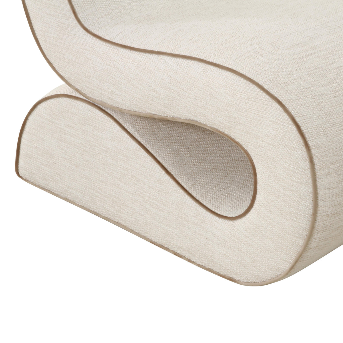Senna Cream Performance Basketweave Fabric Accent Chair by TOV Furniture – photo 5 of 6