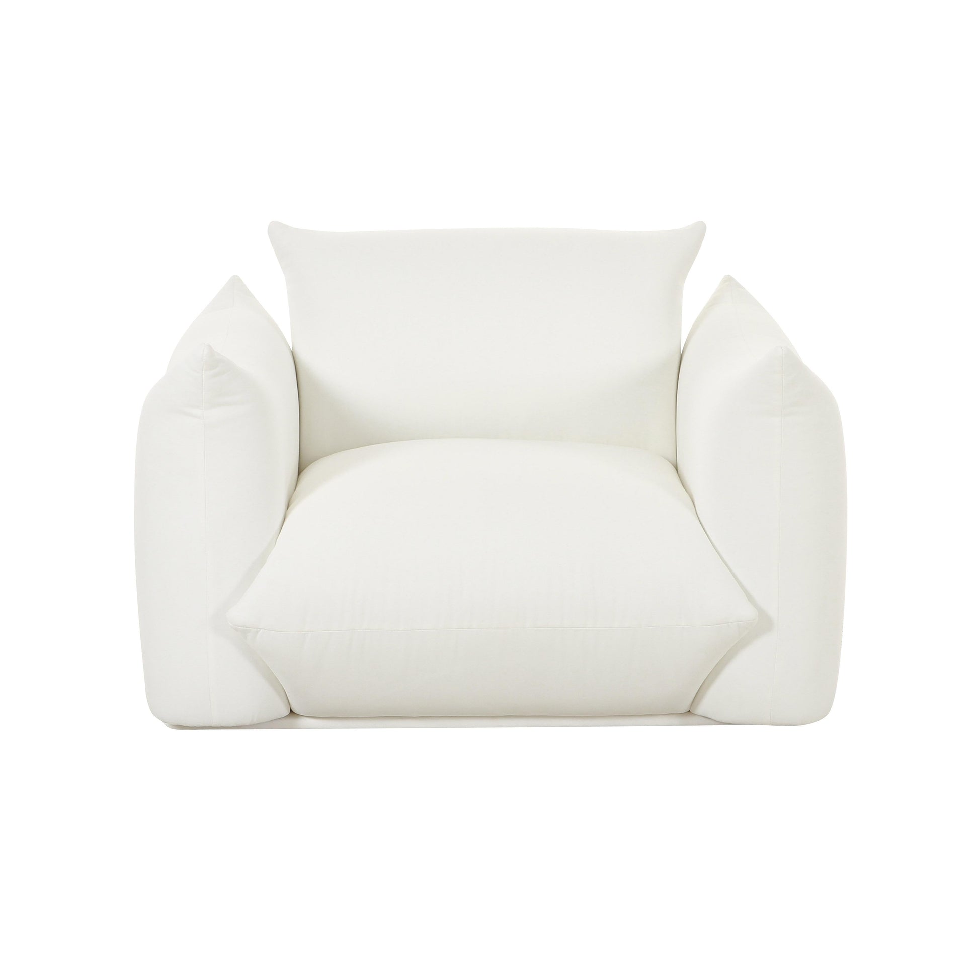 Saint Tropez Pearl Performance Fabric Stuffed Armchair by TOV S68847