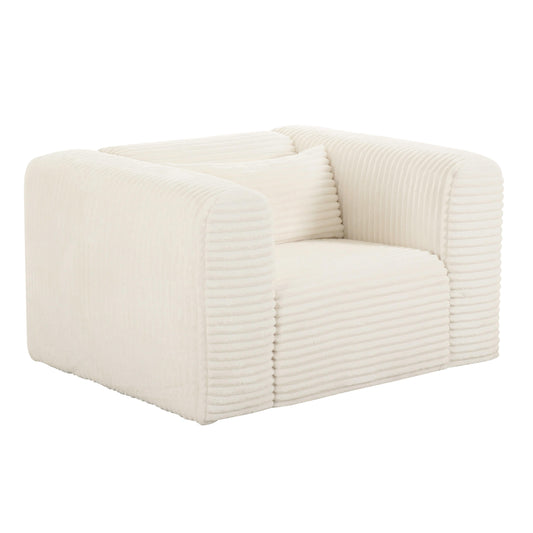Tarra Fluffy Oversized Corduroy Armchair by TOV S68883