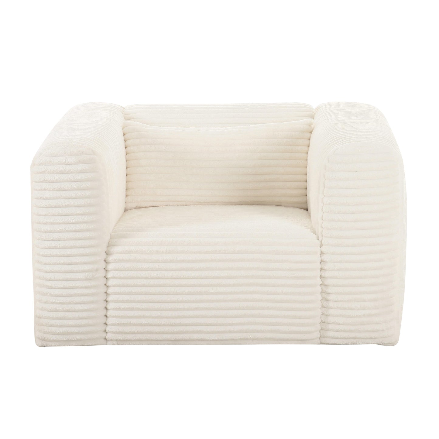 Tarra Fluffy Oversized Corduroy Armchair by TOV S69011