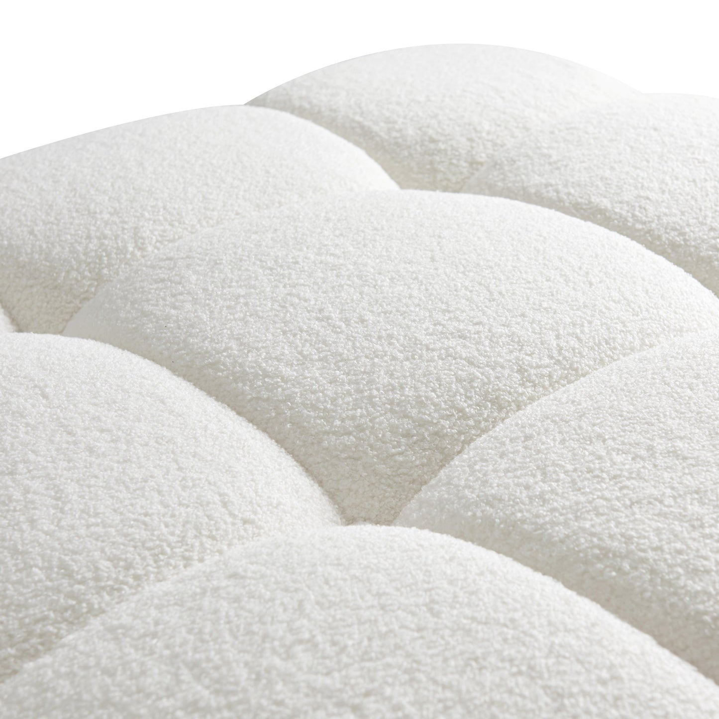 Calliope Performance Vegan Shearling Modular Corner Chair Cream by Tov Furniture