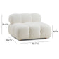 Calliope Vegan Shearling Modular Armless Chair by TOV S68920