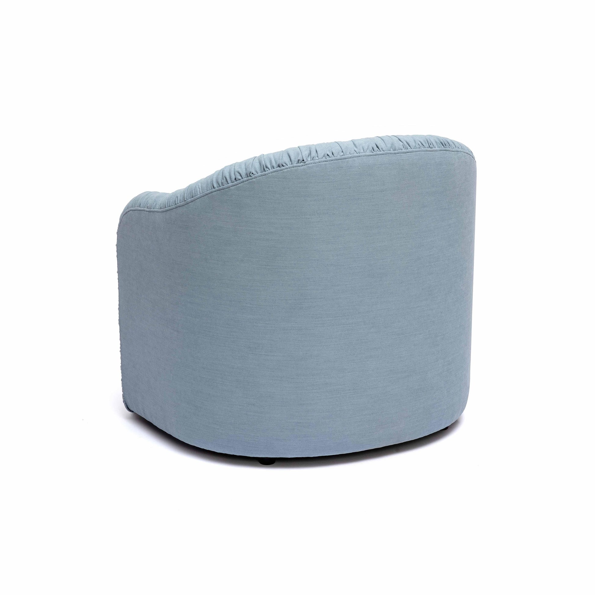 Pamela Faded Blue Upcycled Performance Fabric Tasseled Lounge Accent Chair Blue by Tov Furniture