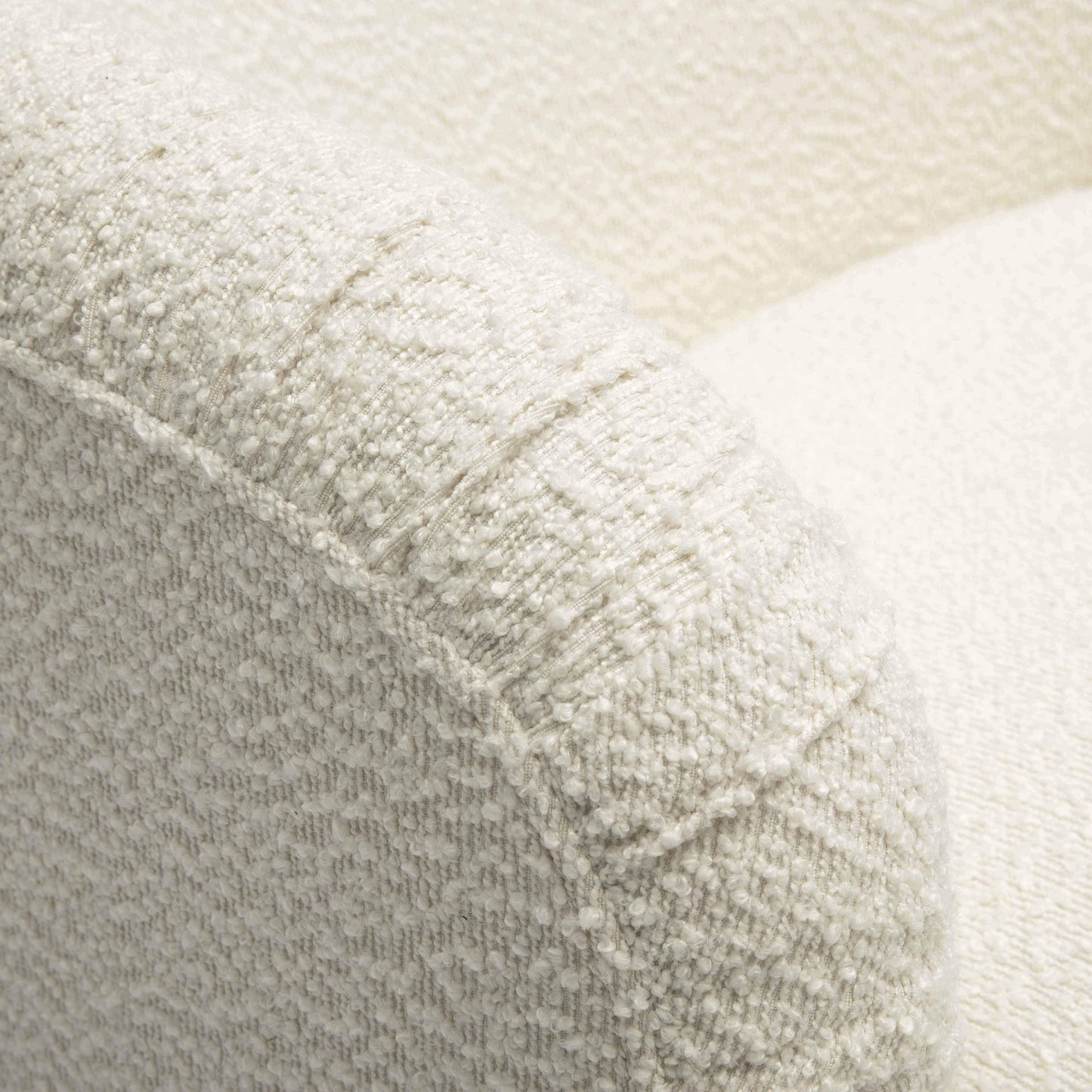 Pamela Cream Performance Boucle Tasseled Lounge Accent Chair Cream by Tov Furniture