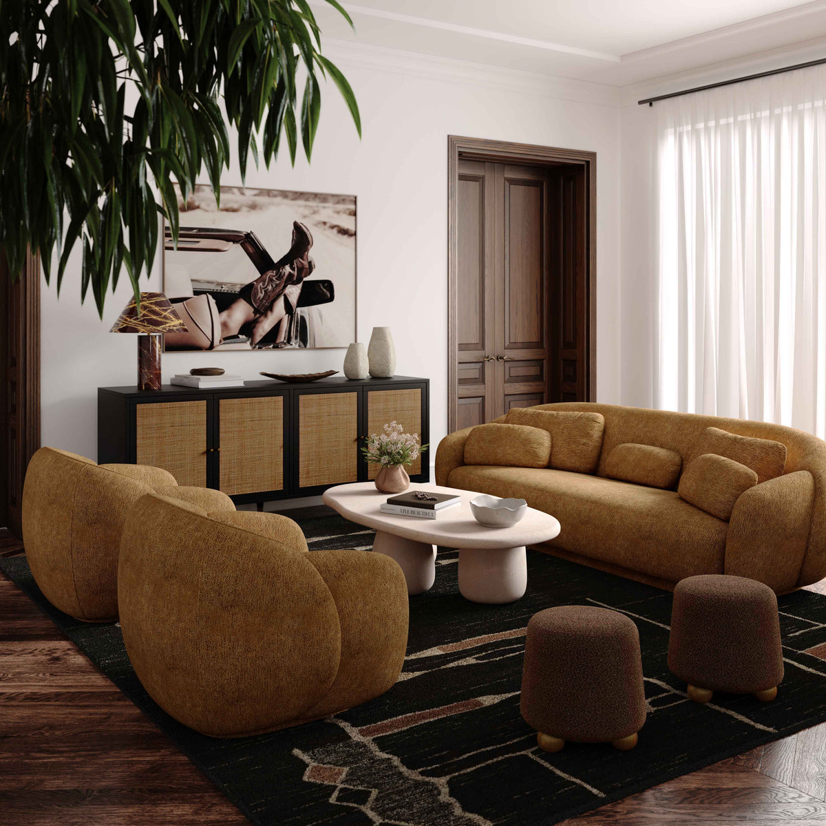Misty Brown Performance Boucle Accent Chair by TOV Furniture – photo 2 of 6