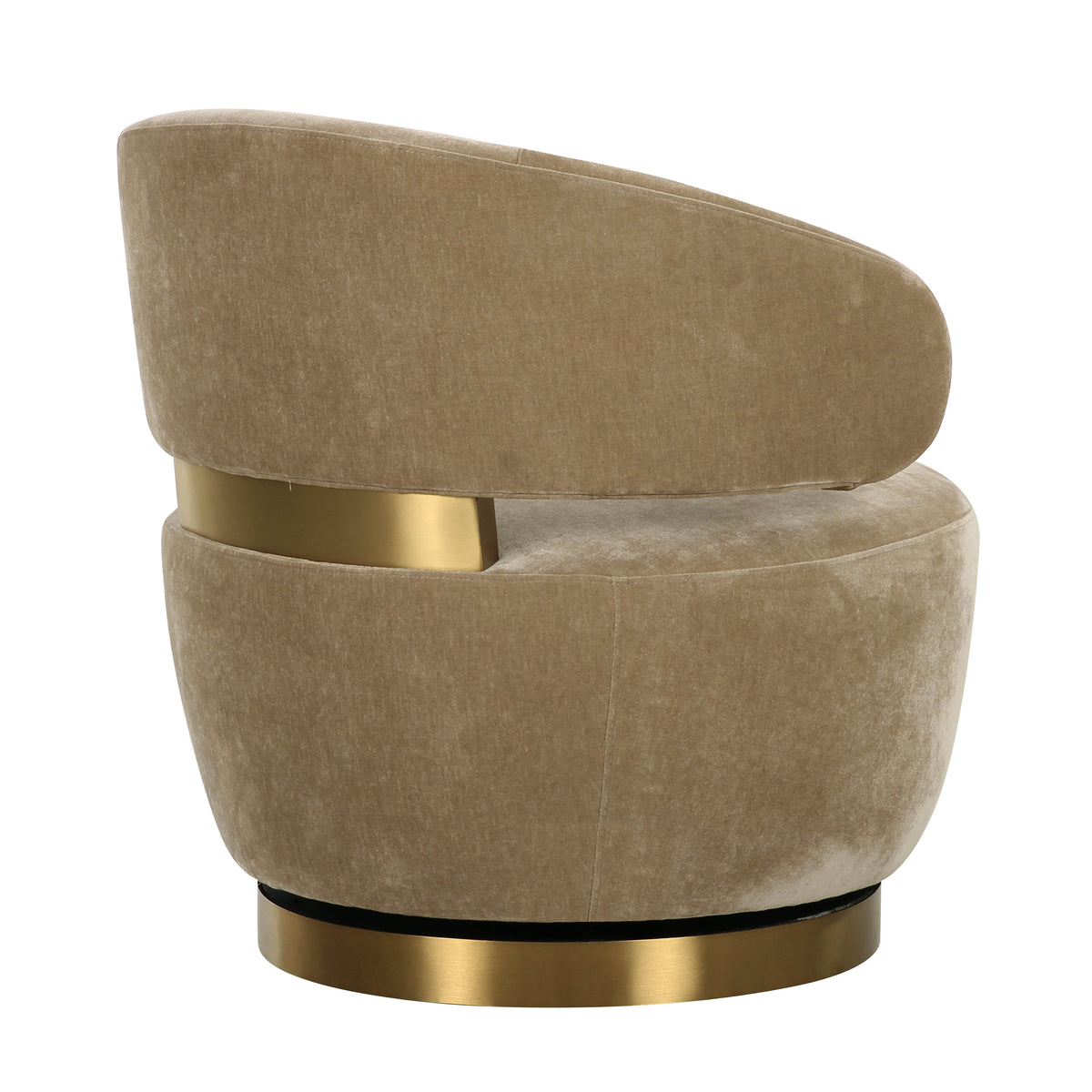 Austin Upcycled Contract-Grade Fabric Swivel Accent Chair in Oat by TOV Furniture – photo 4 of 6