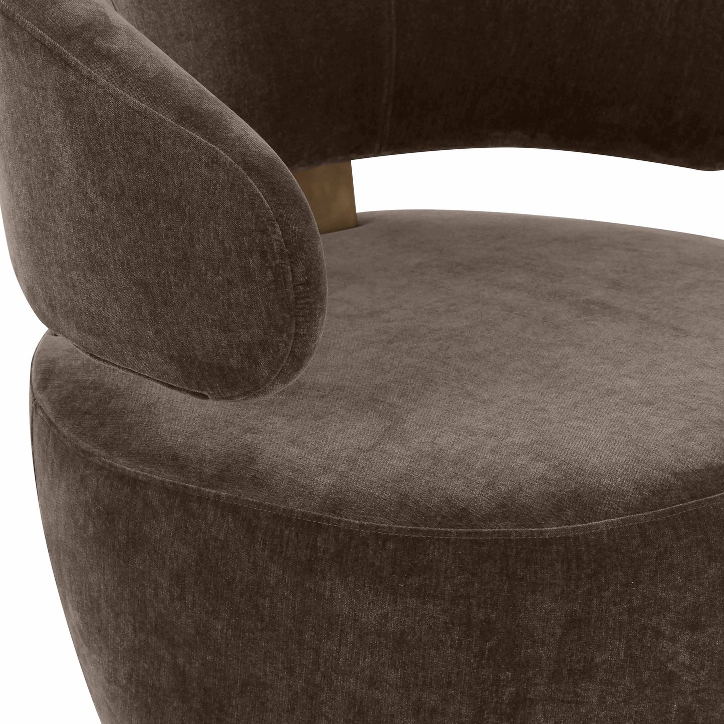 Austin Upcycled Contract-Grade Fabric Swivel Accent Chair Chocolate by Tov Furniture