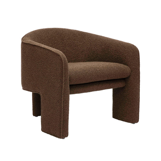 Marla Chocolate Brown Boucle Accent Chair by TOV