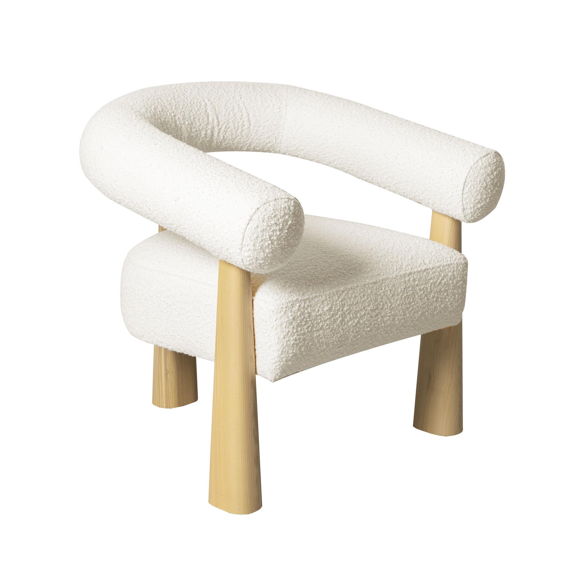 Spara Cream Performance Boucle Accent Chair by TOV