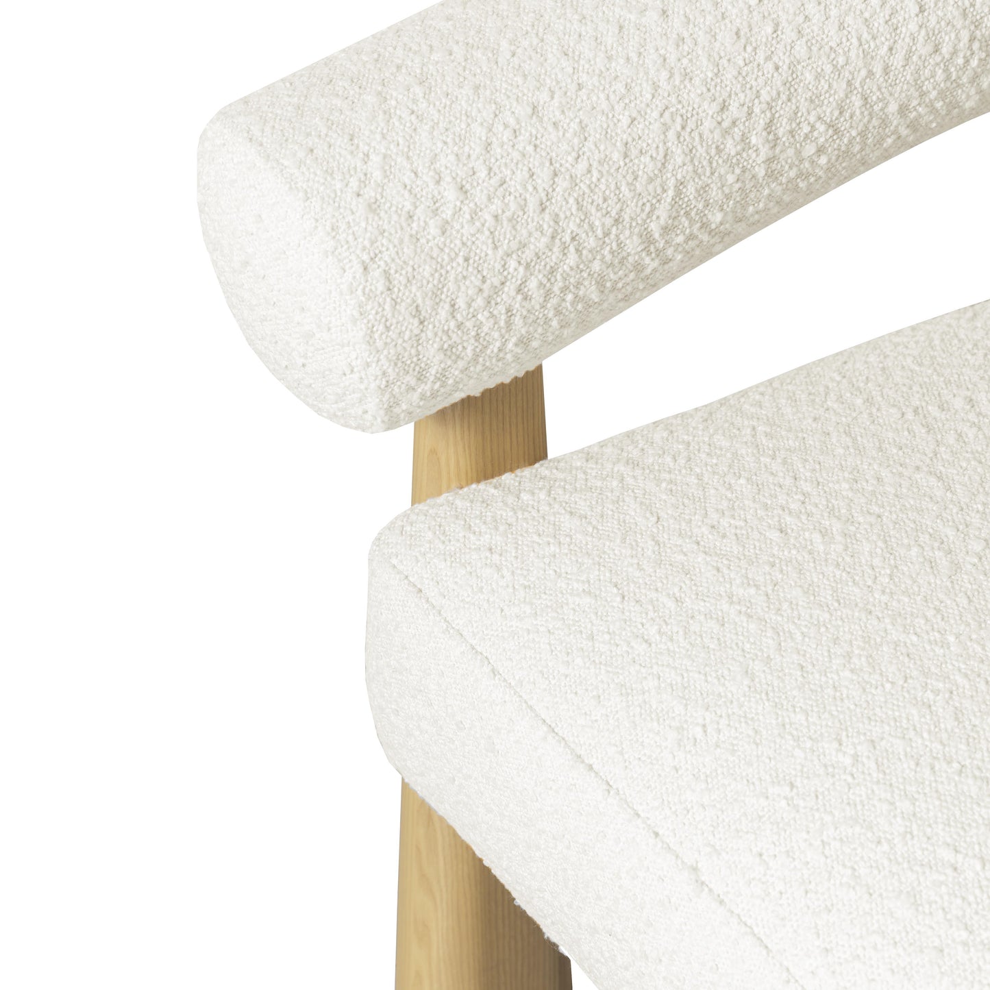 Spara Cream Performance Boucle Accent Chair by TOV