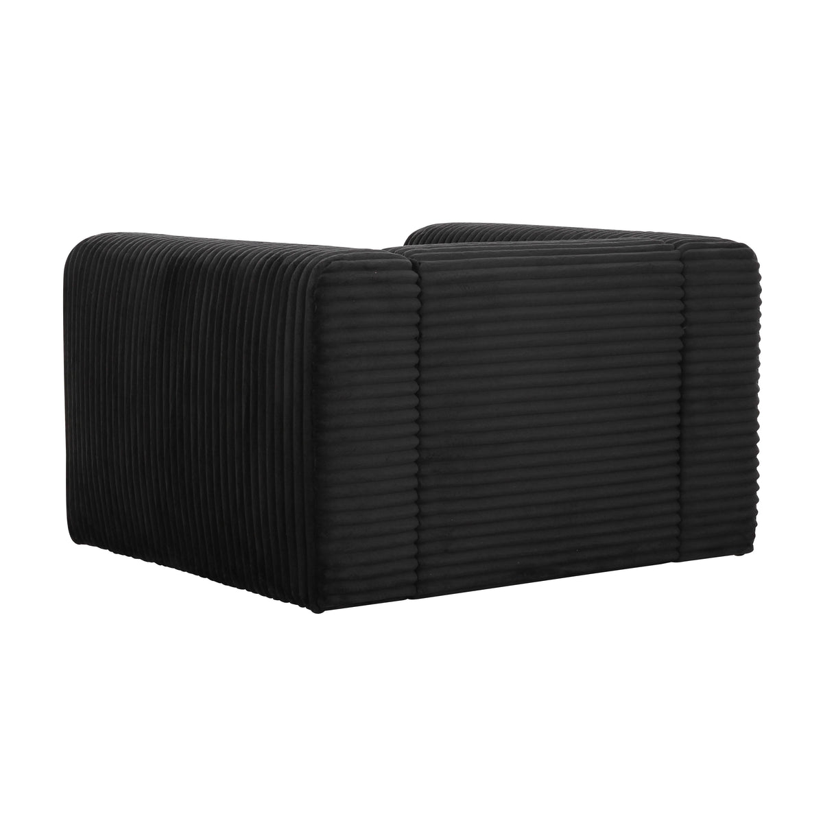 Tarra Fluffy Oversized Performance Corduroy Accent Chair in Black by TOV Furniture – photo 4 of 6