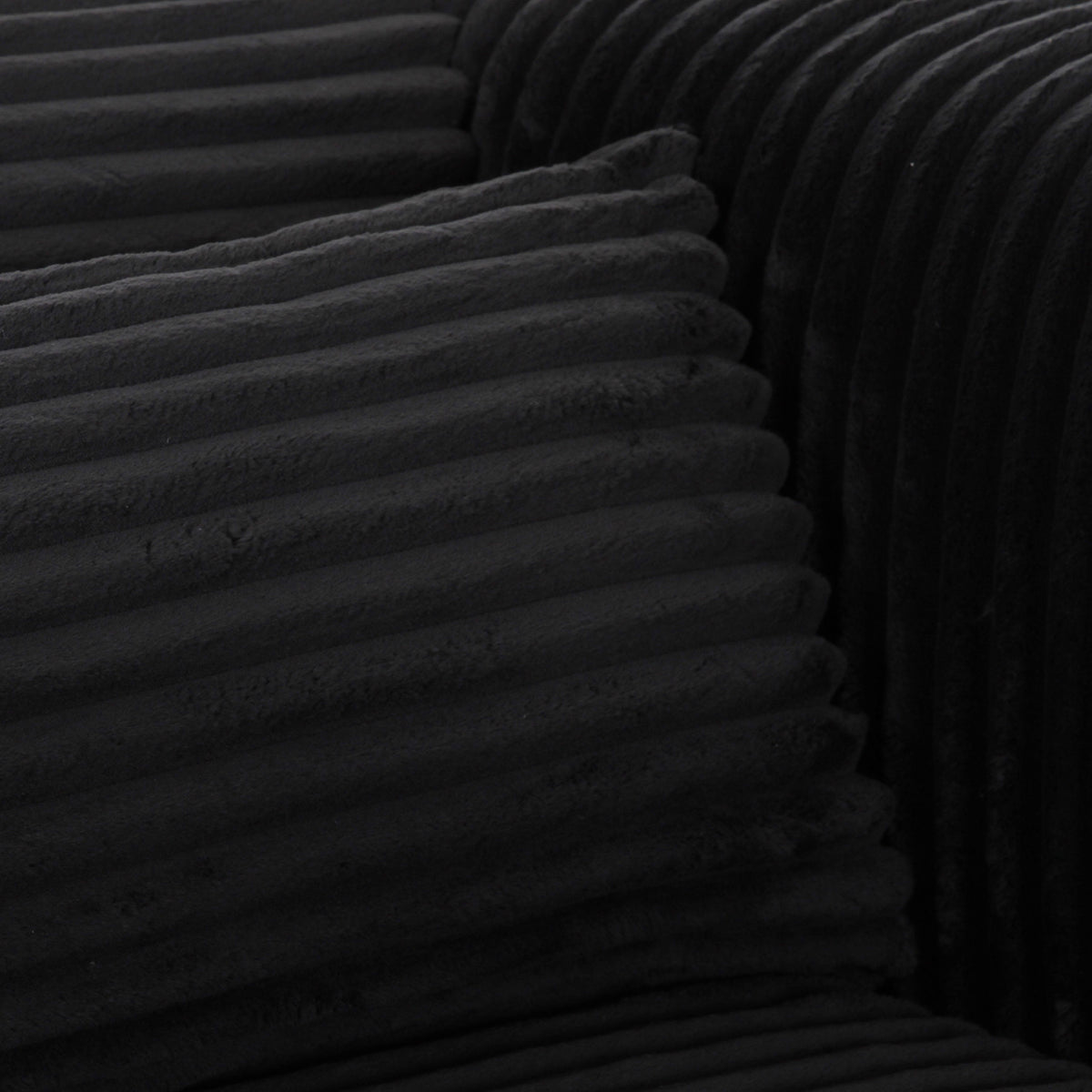 Tarra Fluffy Oversized Performance Corduroy Accent Chair in Black by TOV Furniture – photo 5 of 6