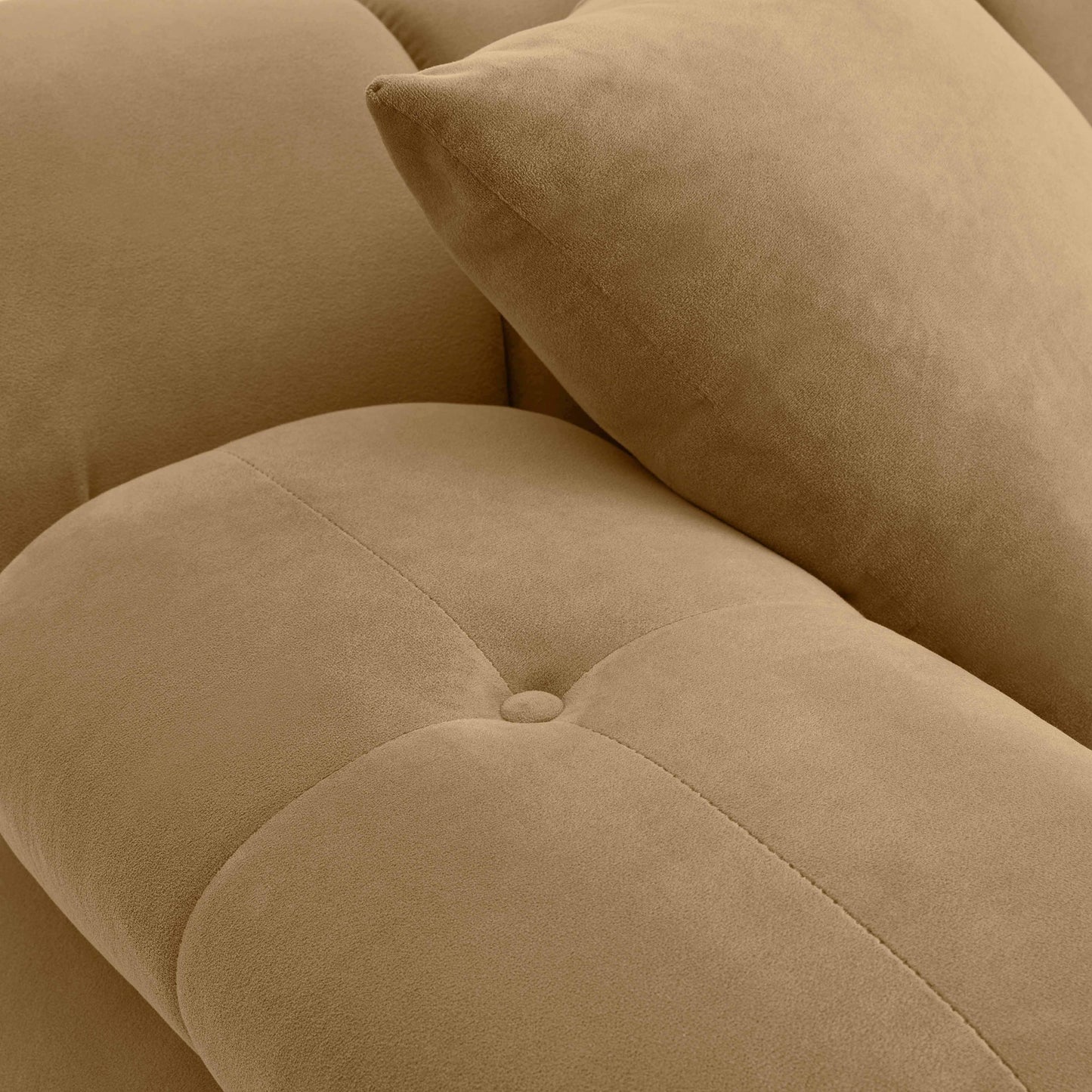 Calliope Cafe Au Lait Performance Velvet Modular Corner Chair by TOV S69014