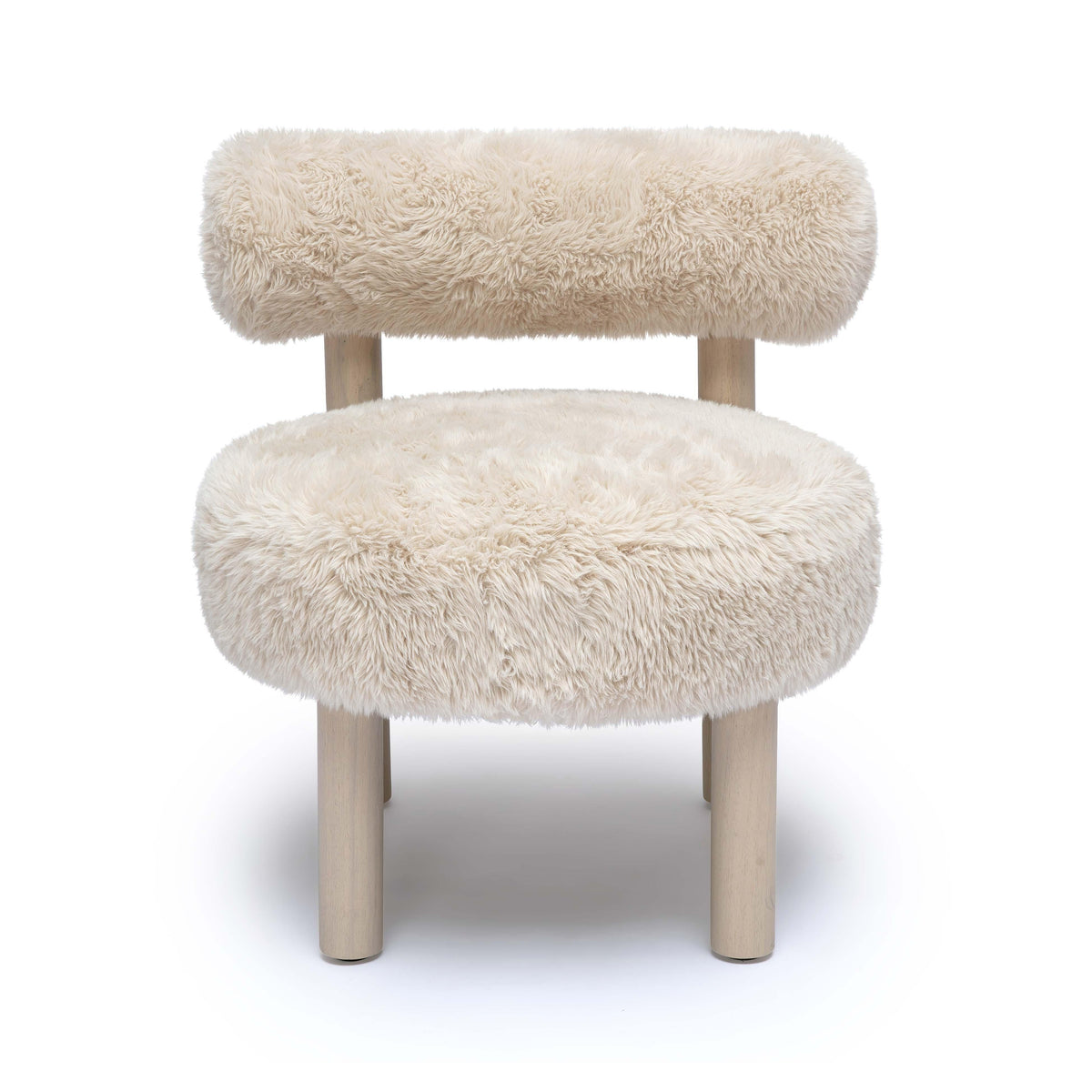 Carmel Natural Contract-Grade Vegan Shearling Accent Chair by TOV Furniture – photo 3 of 8