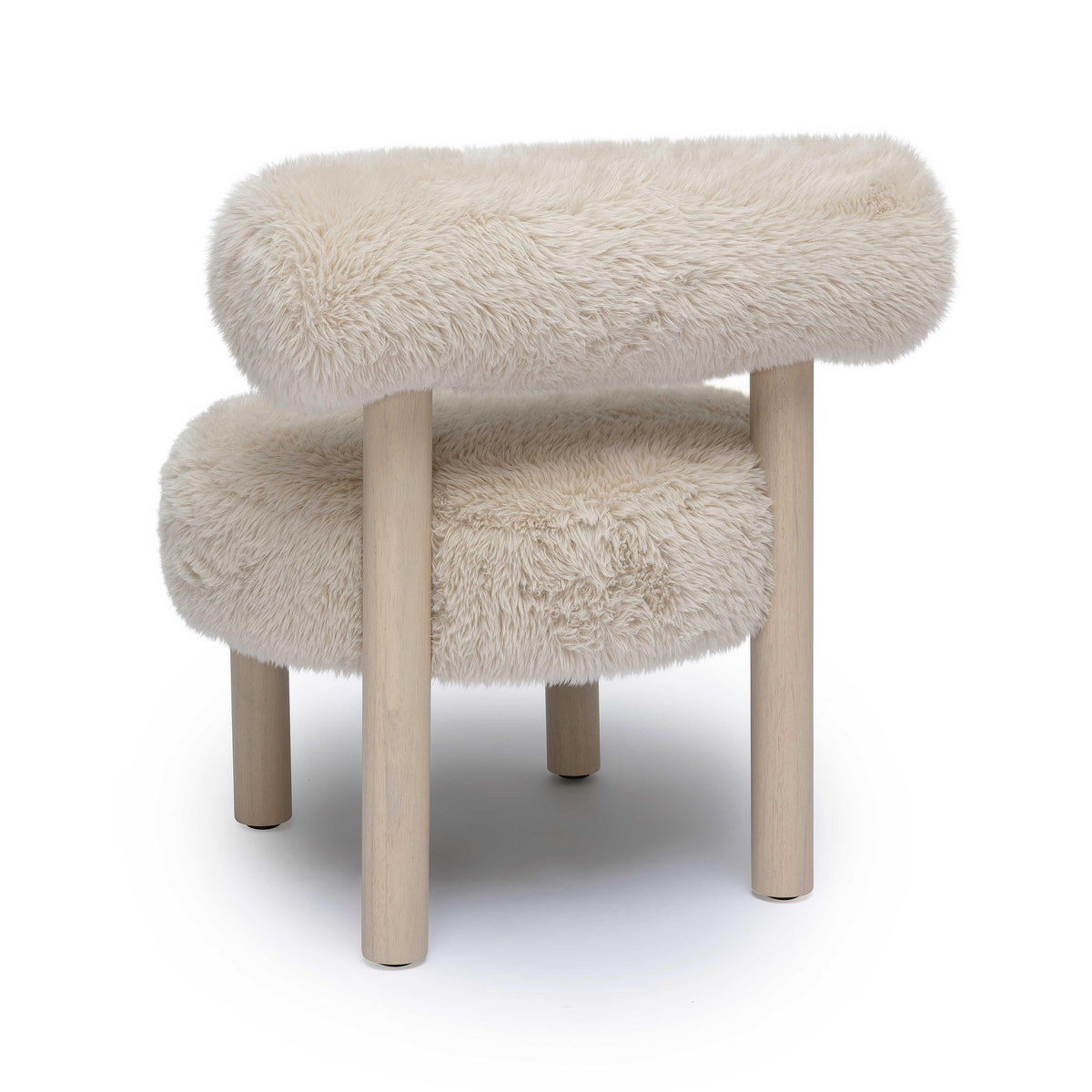 Carmel Natural Contract-Grade Vegan Shearling Accent Chair by TOV Furniture – photo 4 of 8