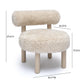 Carmel Natural Vegan Shearling Accent Chair by TOV